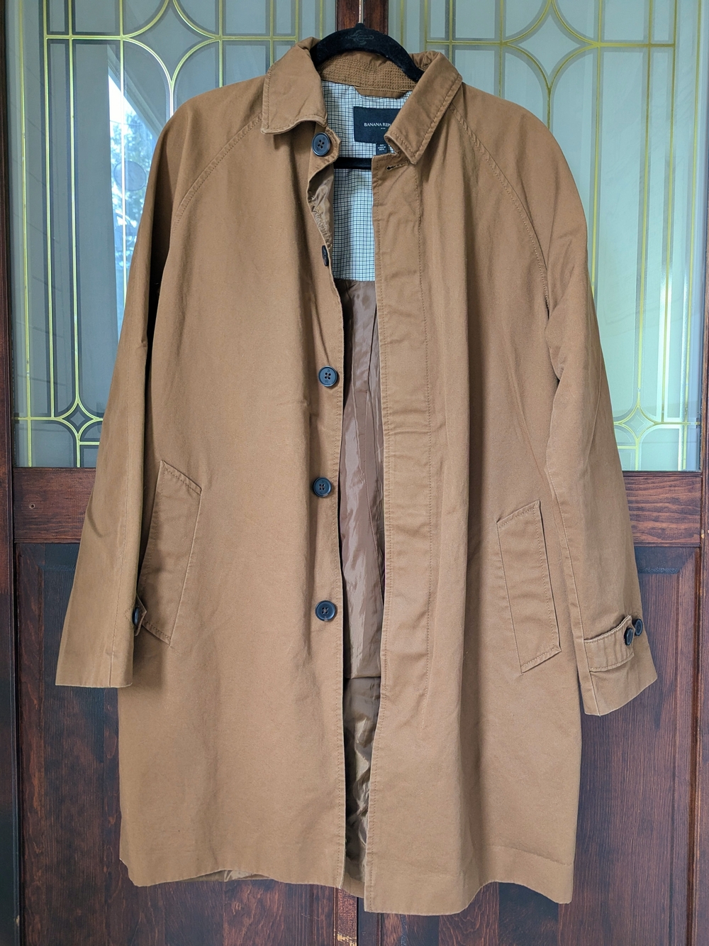 Banana Republic Men's Brown/Tan Lightweight Trench Coat